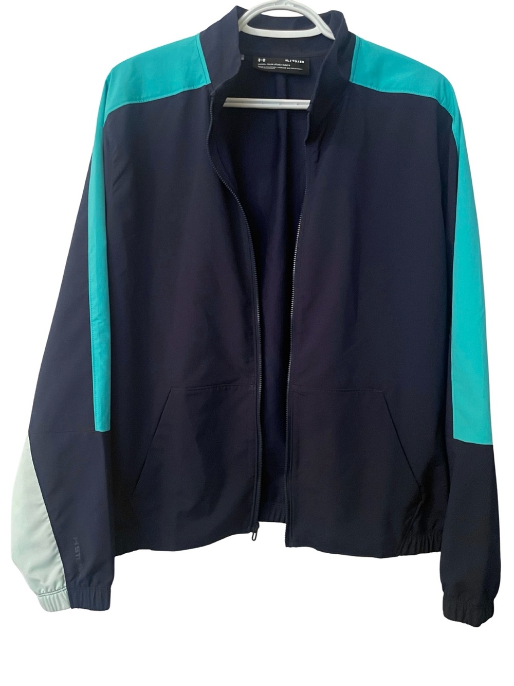 UA Storm Windstrike Colorblock Jacket Navy/Teal/Mint - Size XL